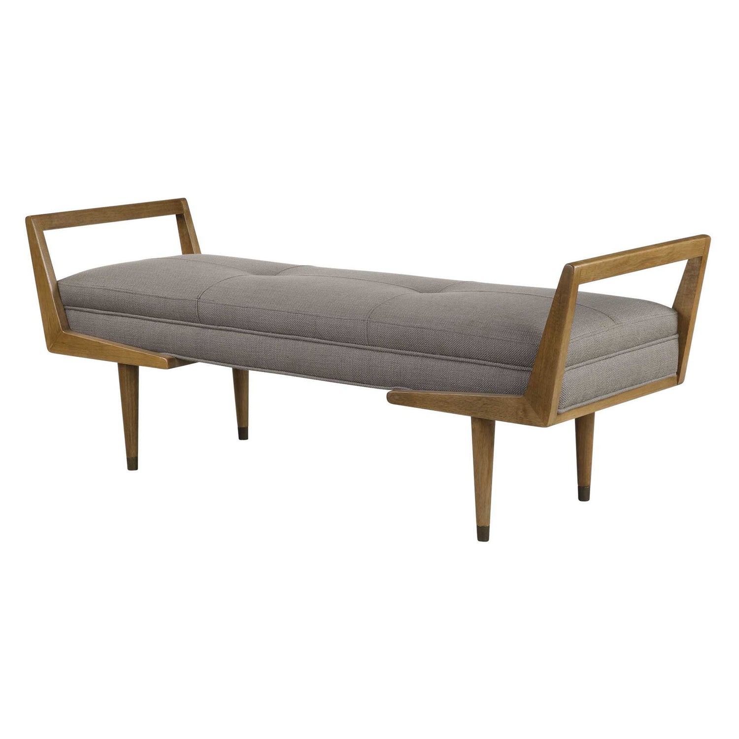 Waylon - Mid-Century Modern Bench - Dark Gray