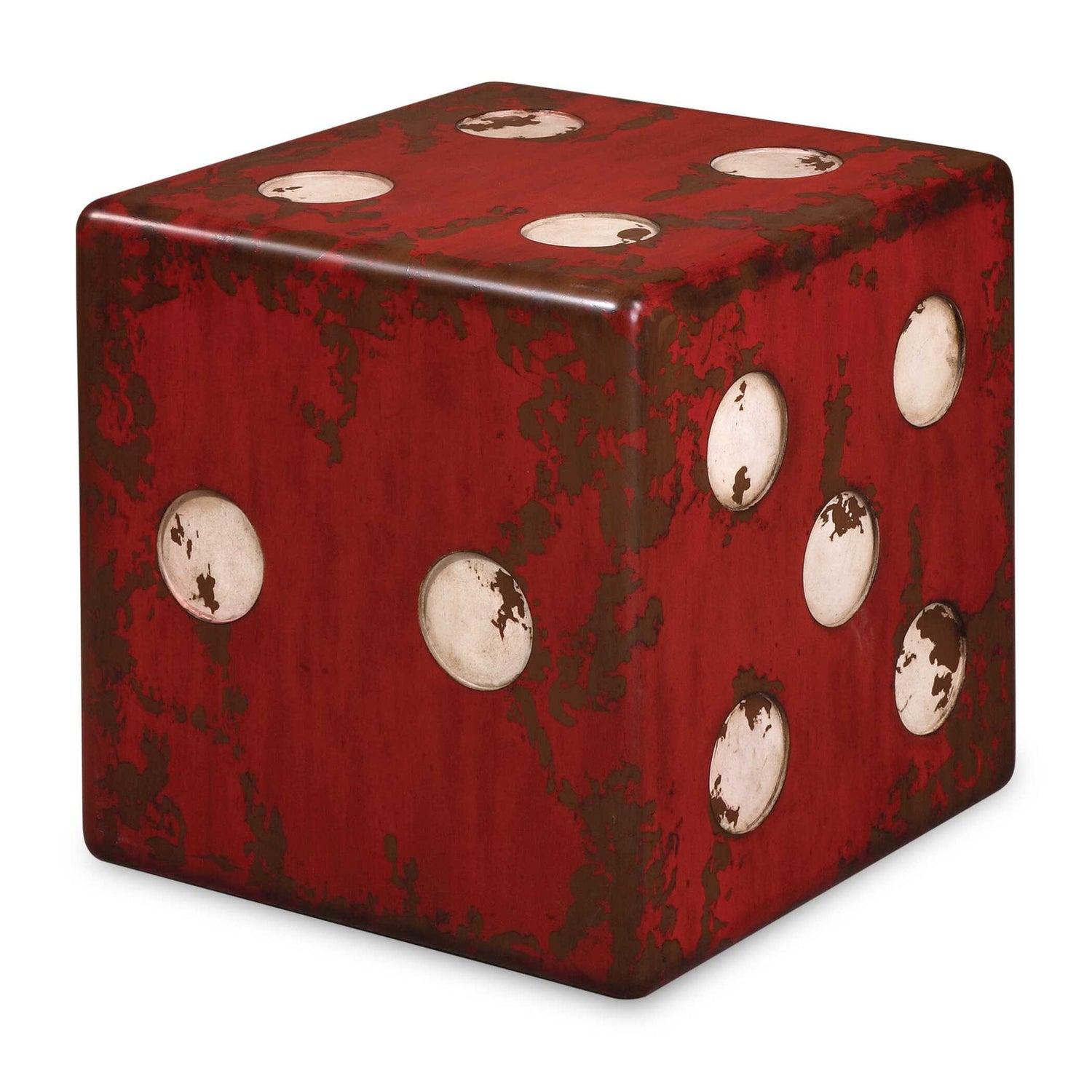 Dice - Accent Table - Red