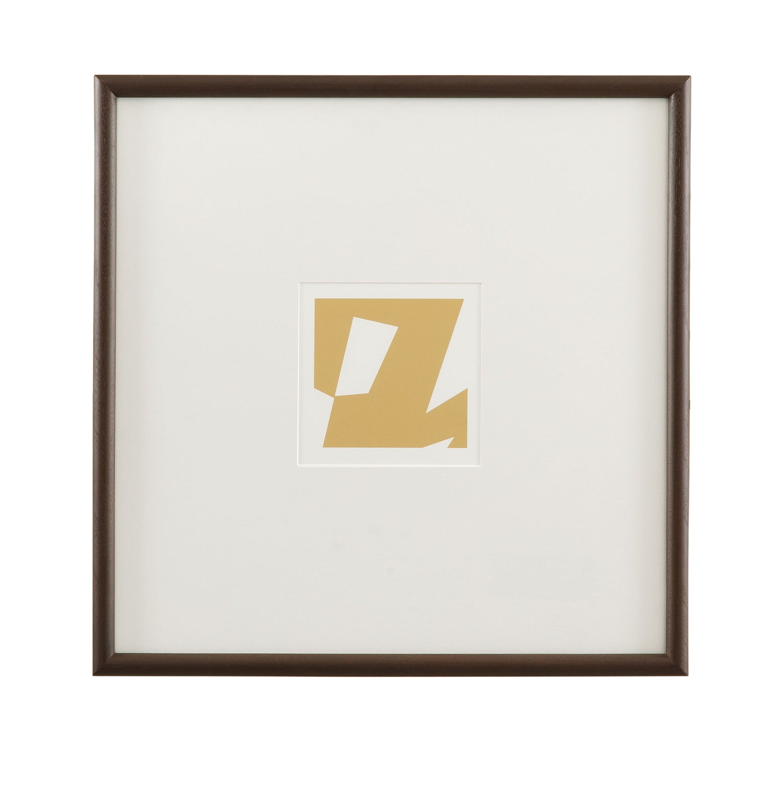 Gold Shape IV Framed Print - White / Gold