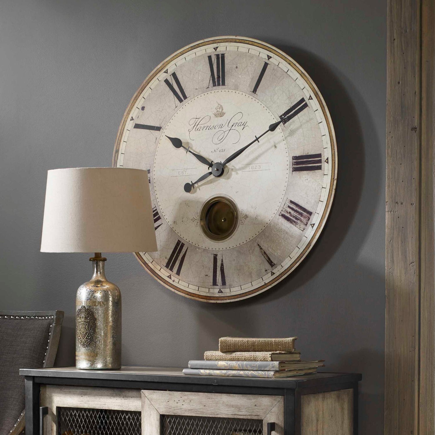 Harrison Gray - 30" Clock - Beige