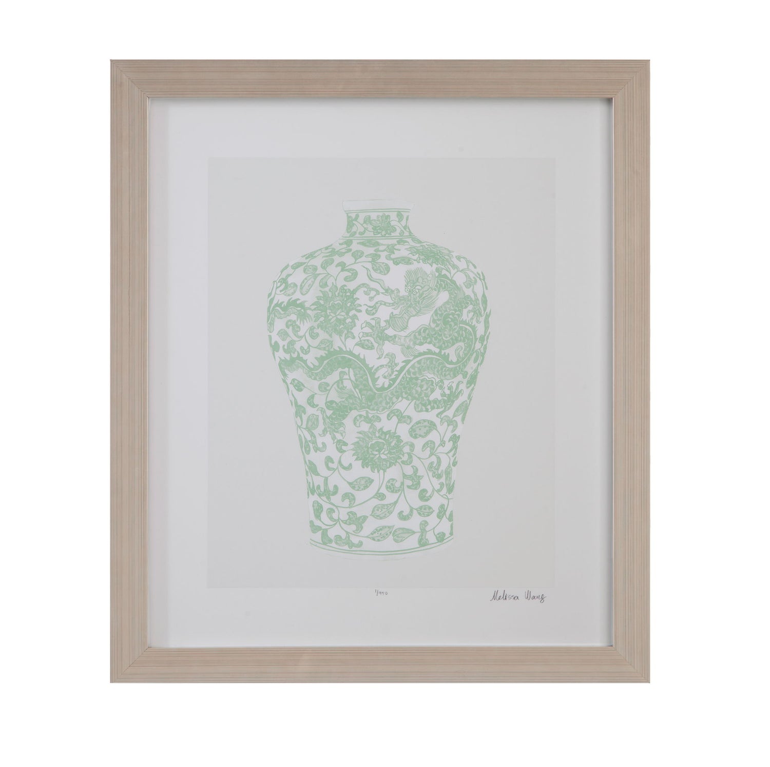 Mint Vases III Framed Print - Green