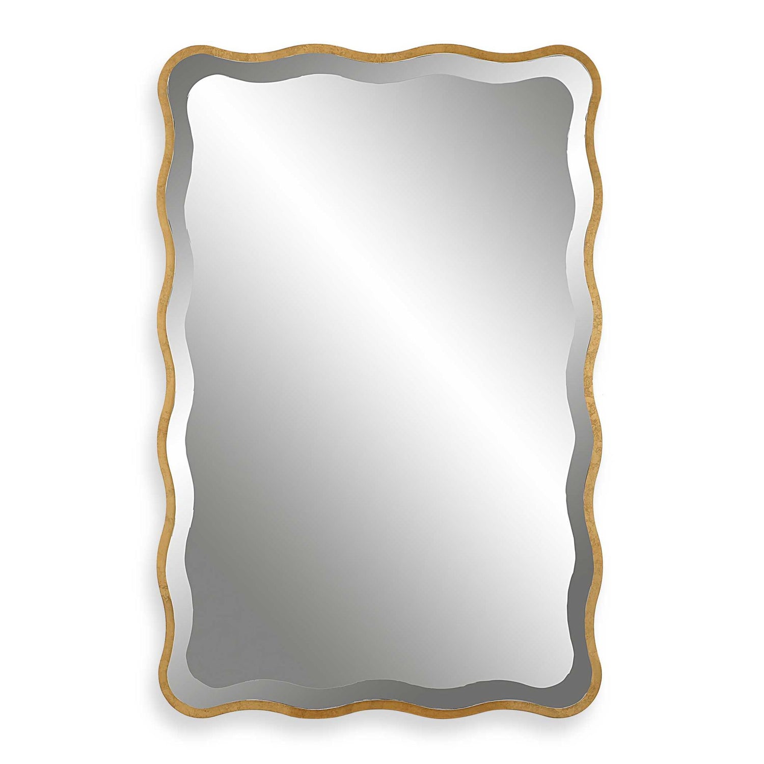 Aneta - Scalloped Mirror - Gold