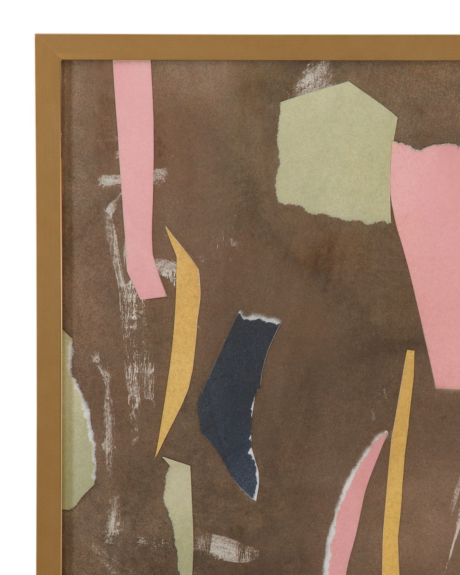 Plaster Peel II Framed Print - Dark Brown