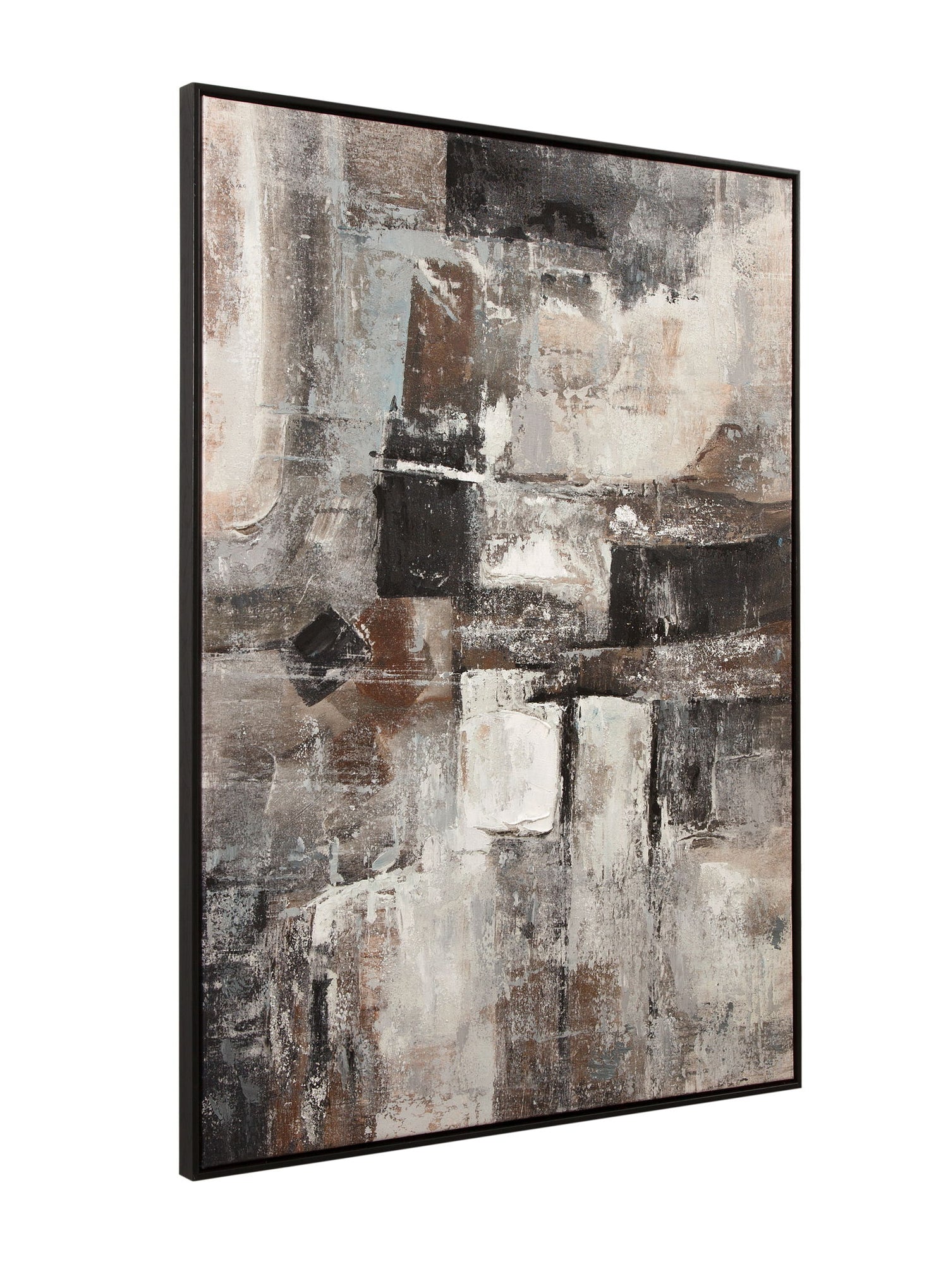 Aragona Framed Canvas - Gray / Black