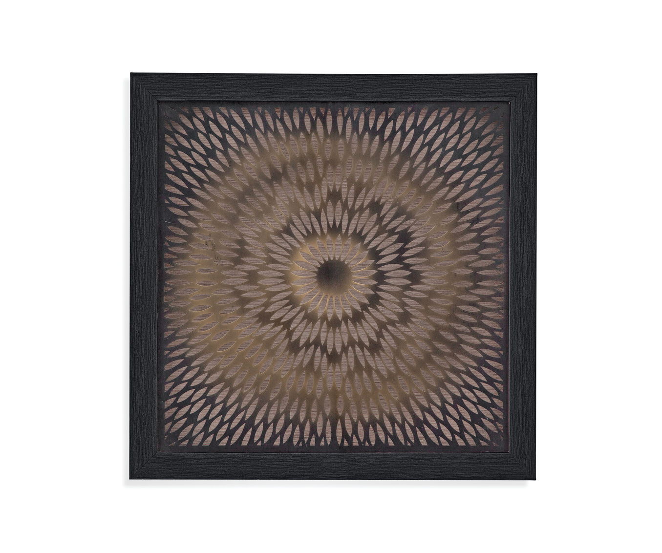 Floral Cut Out Wall Art - Black