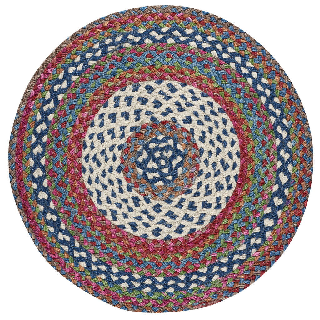 Wanderer - Round Braided Rug - Global Blue