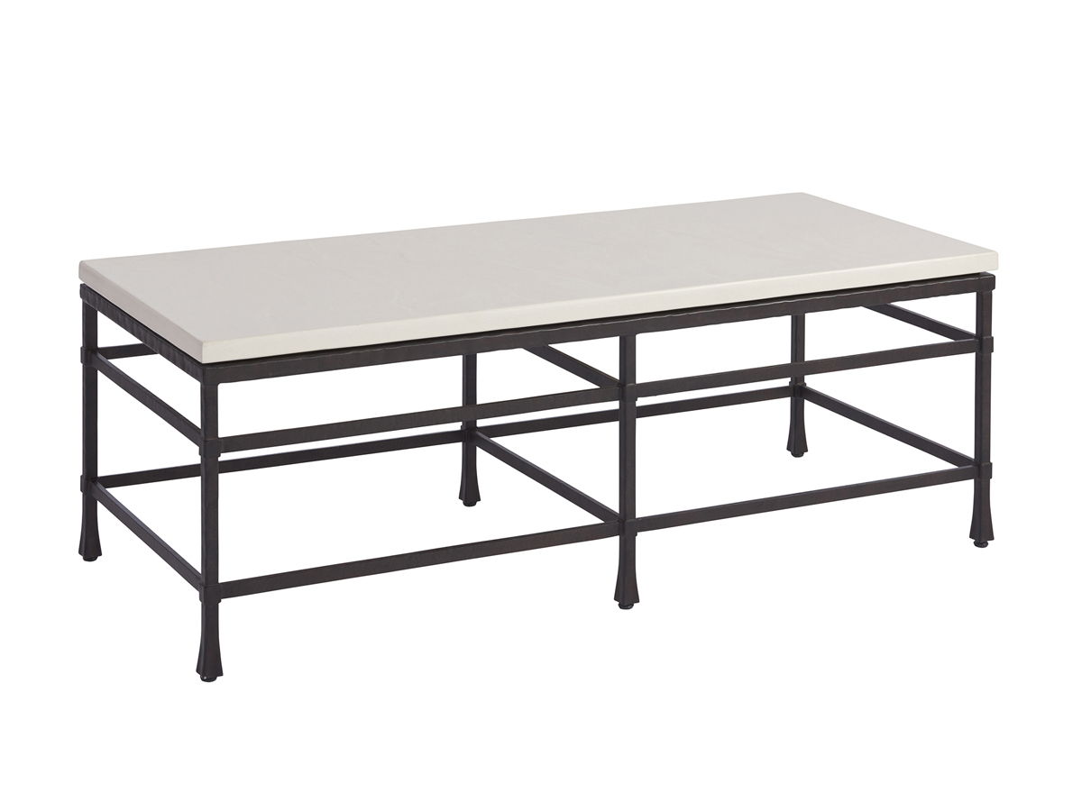 Newport - Breakwater Metal And Stone Cocktail Table - Black