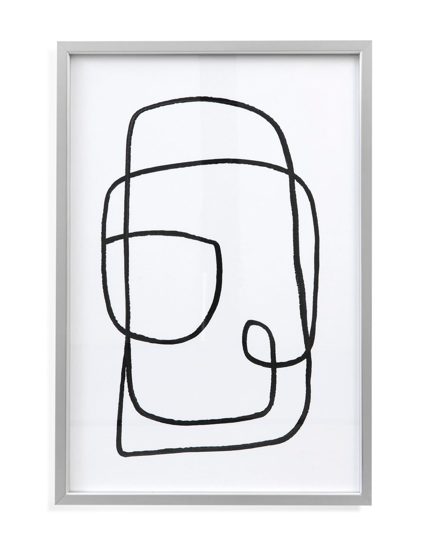 Form Study XII Framed Print - Pearl Silver