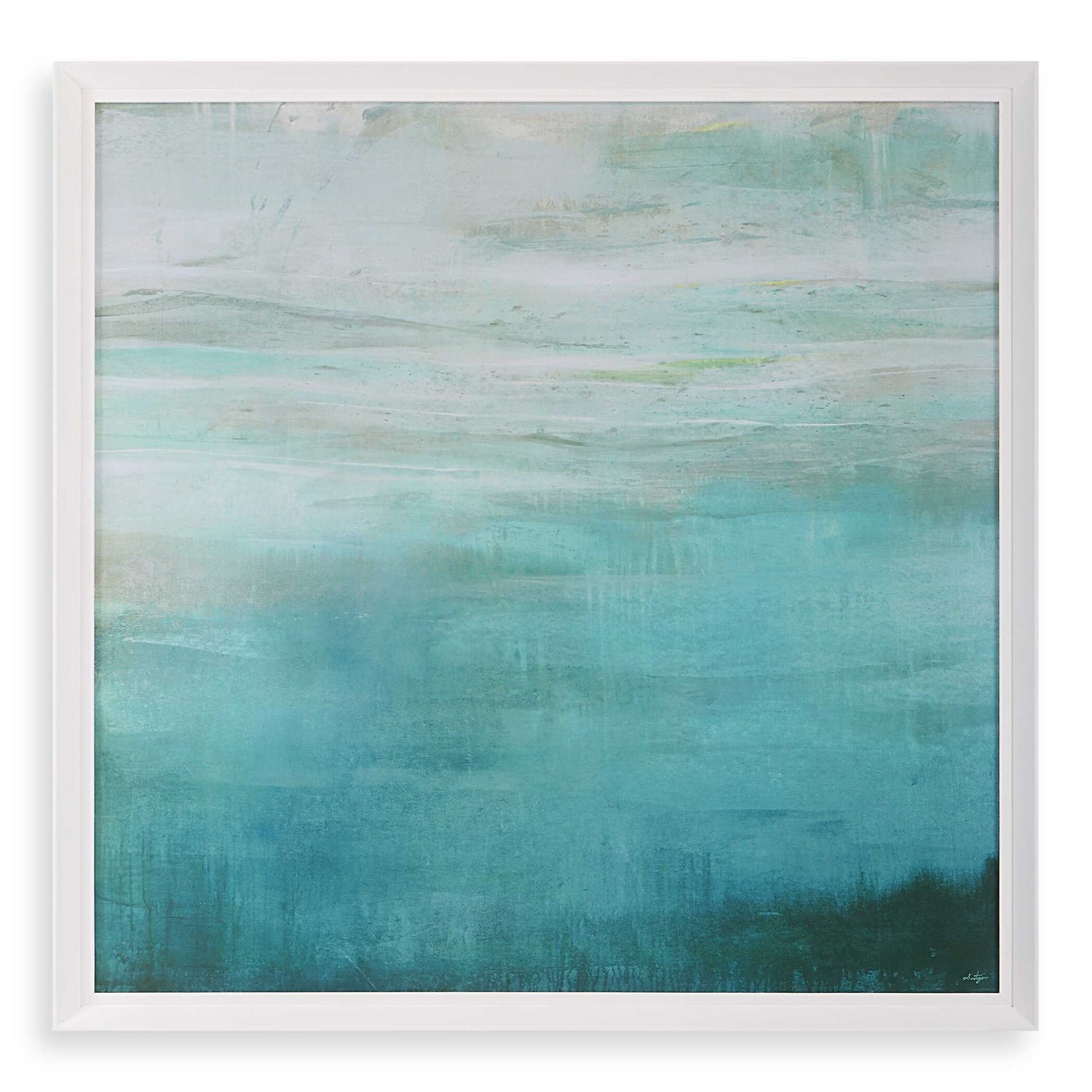 Cancun - Framed Print - Blue