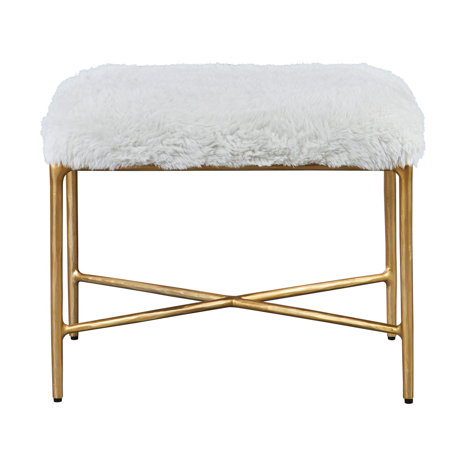 Charmed - Sheepskin Small Bench - White