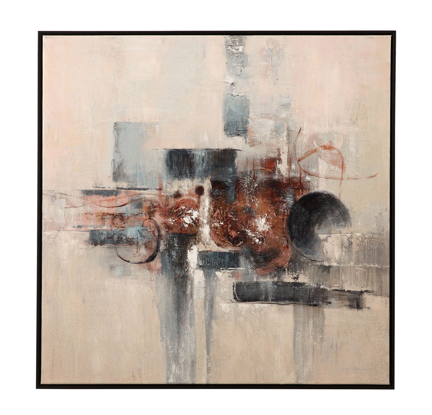 Shiloh Framed Canvas - Beige / Blue