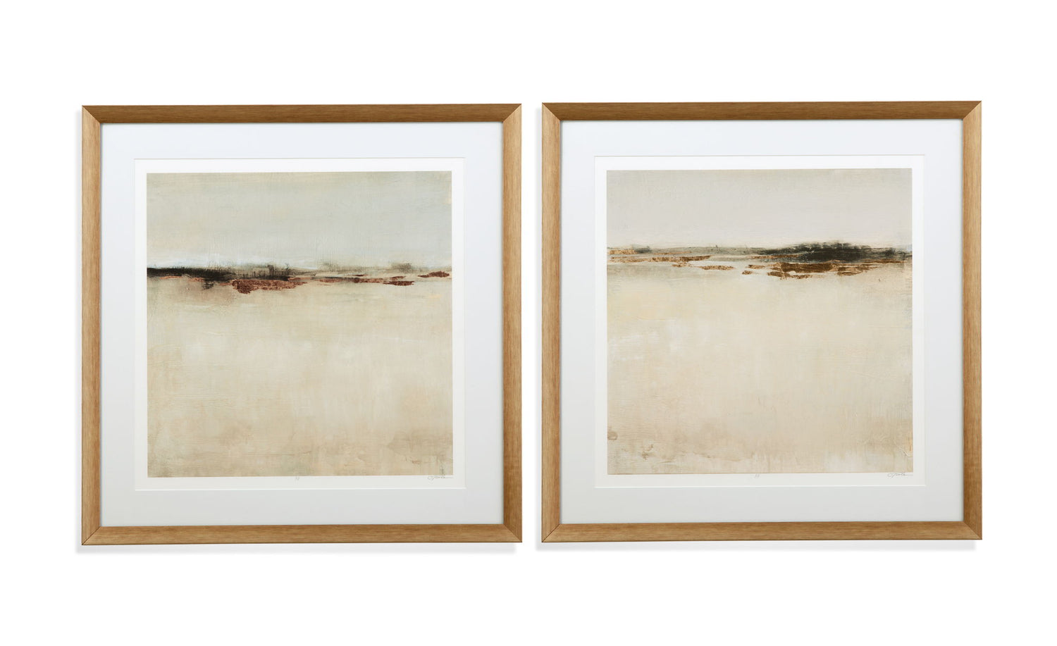 Embellished Scape II Framed Print - Beige