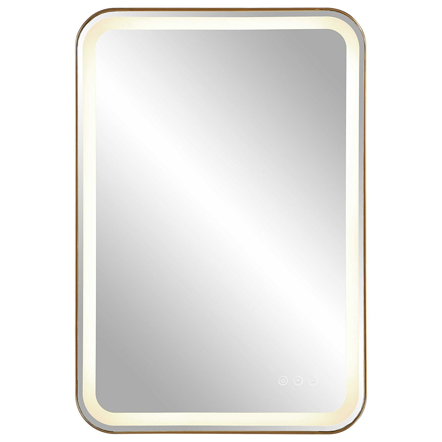 Crofton - Vanity Mirror - Gold & Pearl Silver