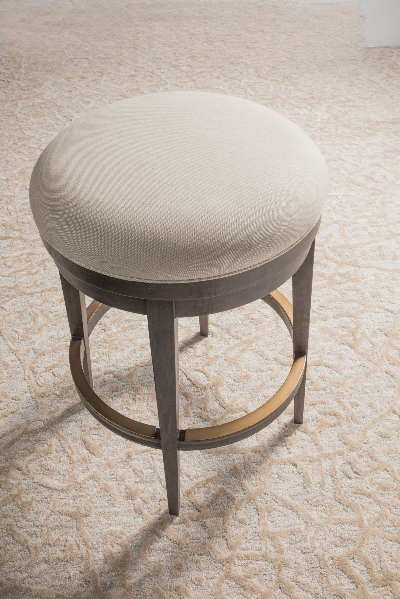 Cohesion Program - Cecile Backless Swivel Barstool - Dark Brown