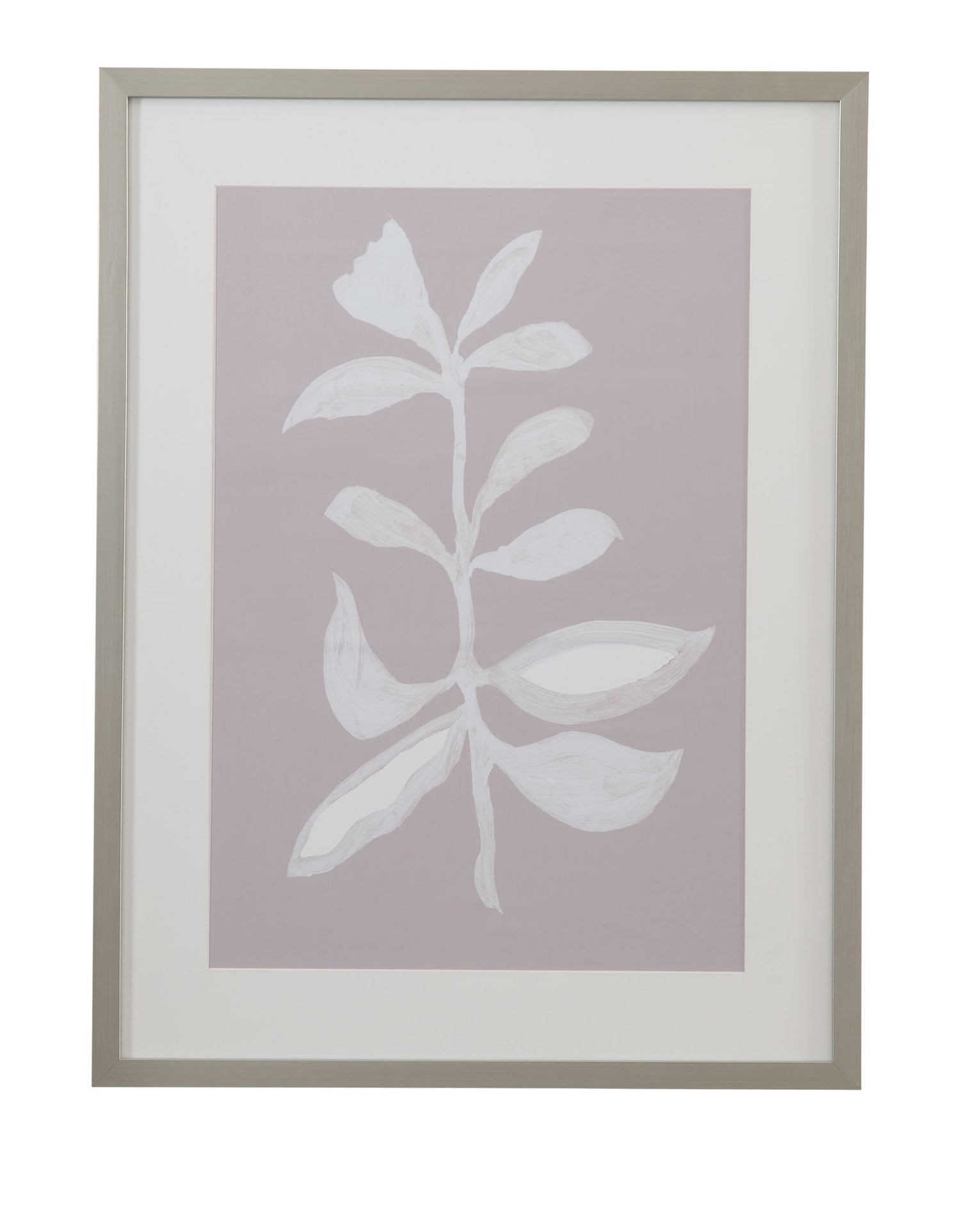 Fresh Leaves II Framed Print - Gray