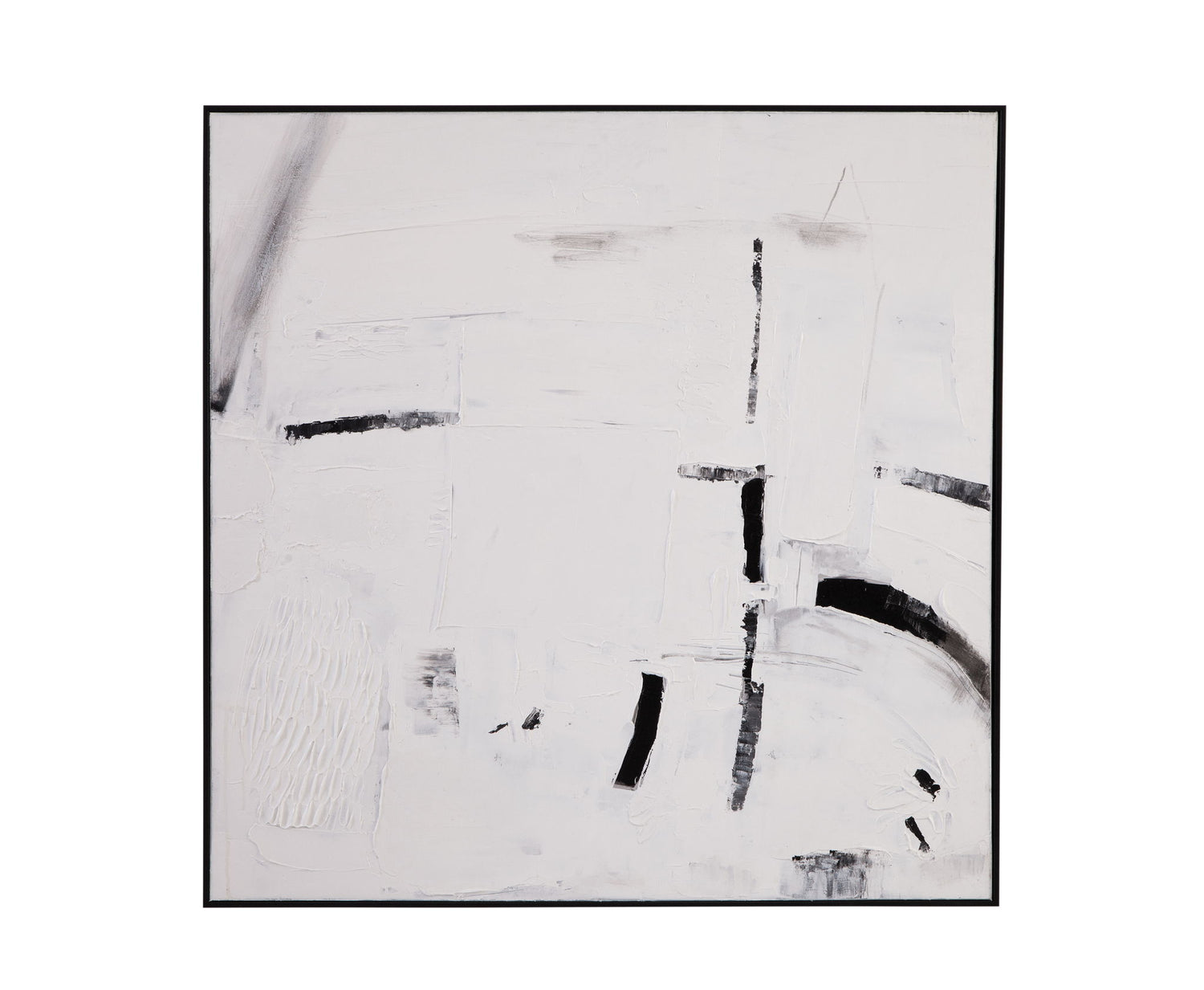 Miles Canvas Art - White