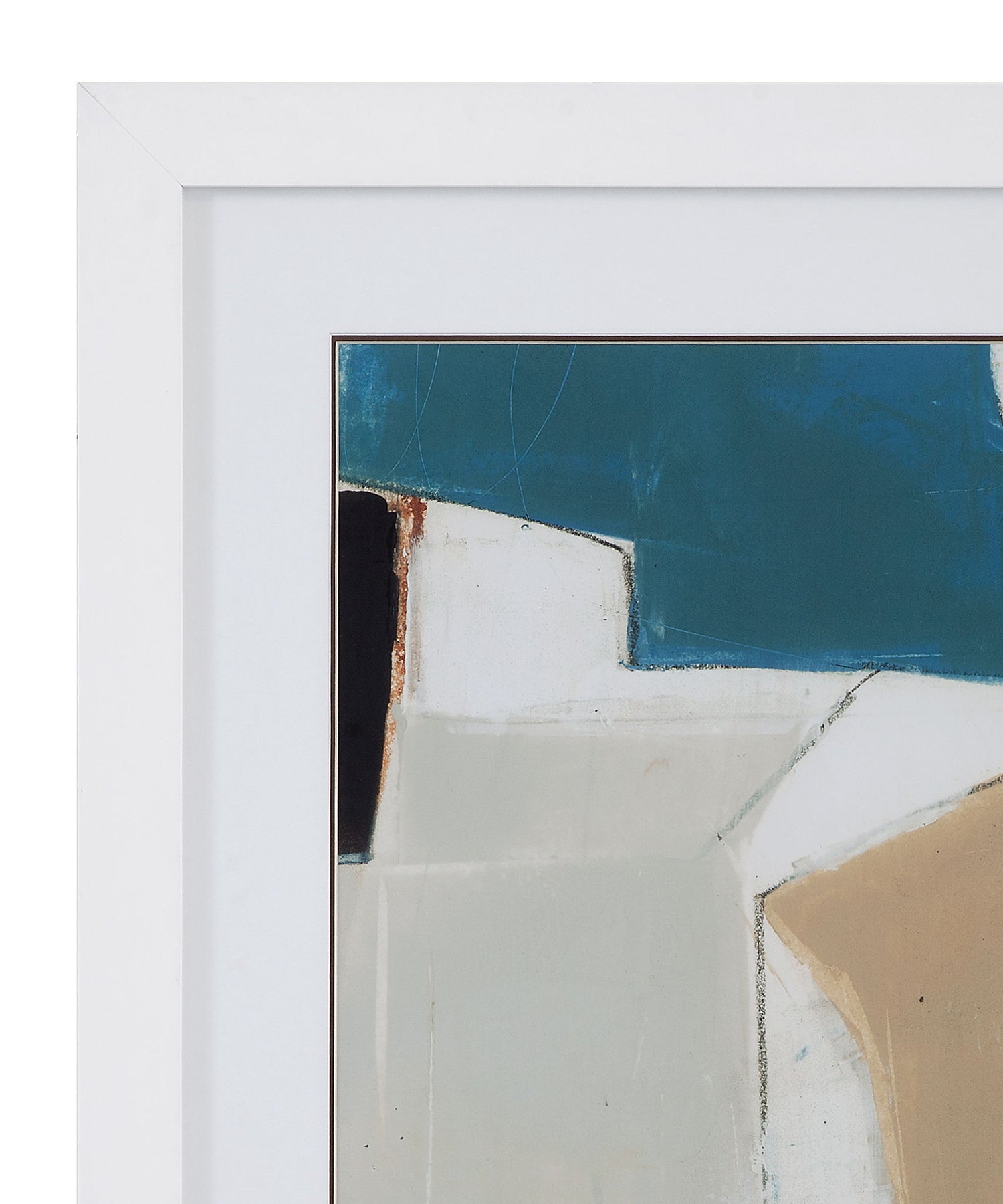 Layers Framed Print (Set of 2) - Blue / Light Brown