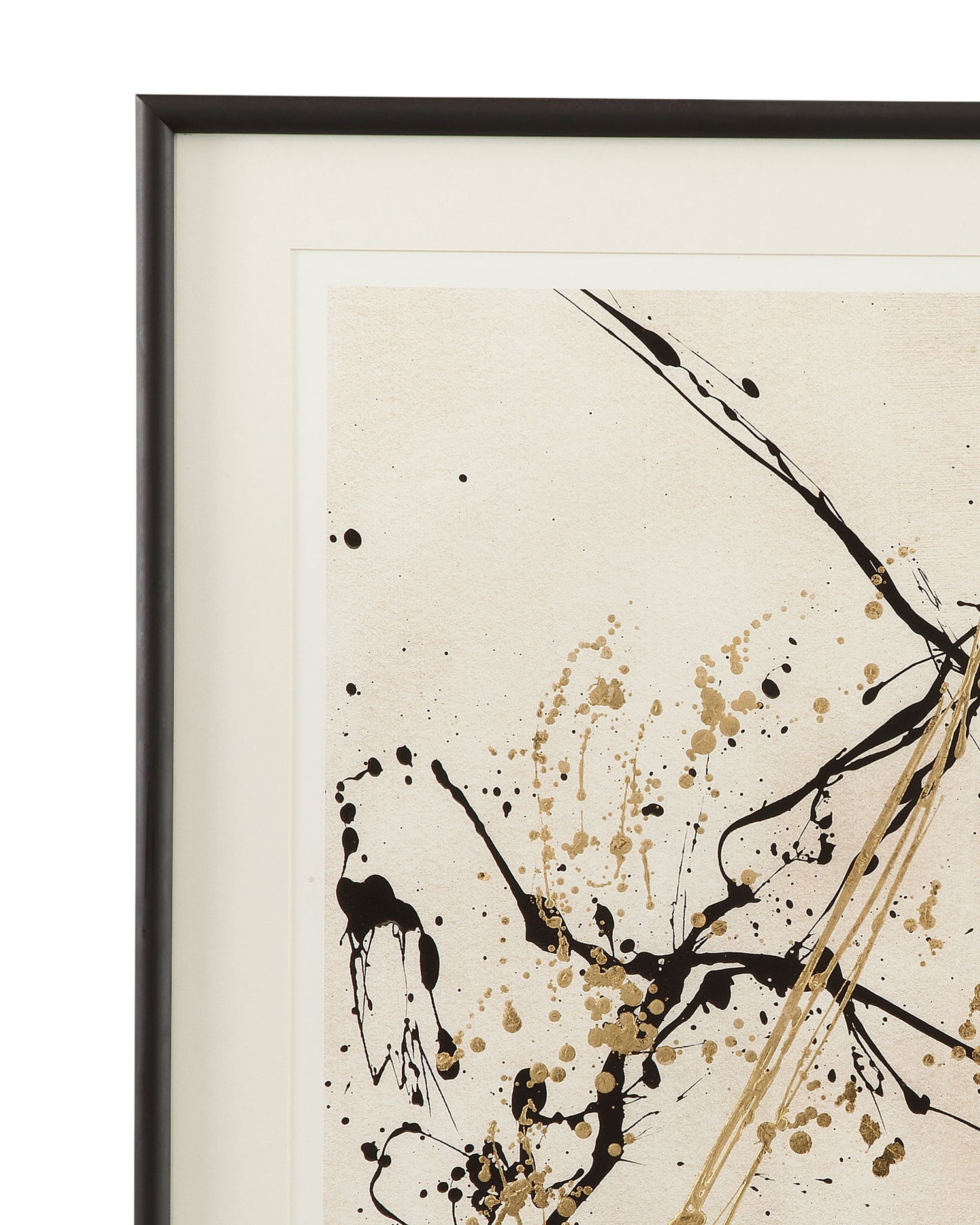 Ink Elements I Framed Print - Beige