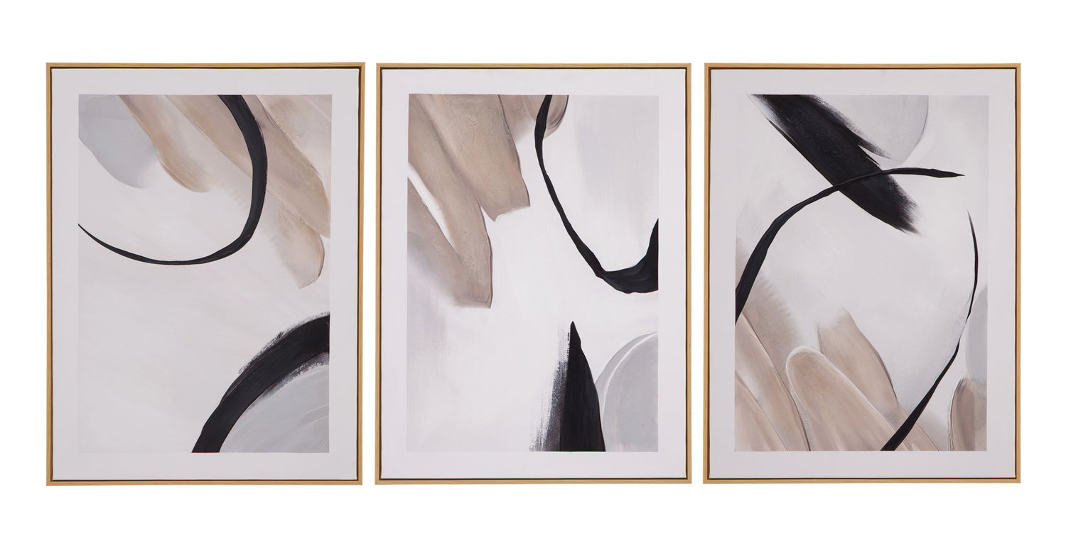 Eartha Canvas Art (Set of 3) - White