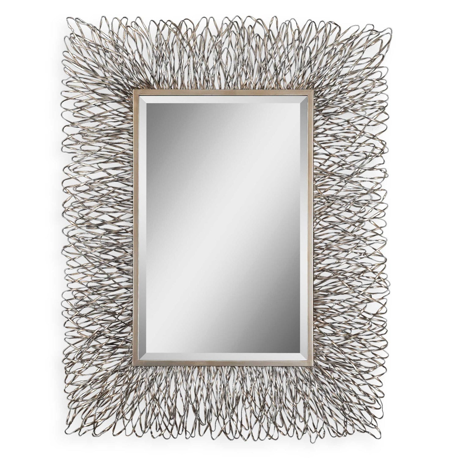 Corbis - Decorative Metal Mirror - Pearl Silver