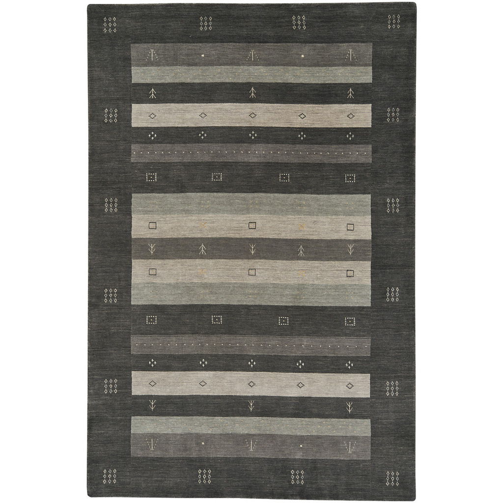 Simply Gabbeh - Hand Loomed Area Rug - Granite