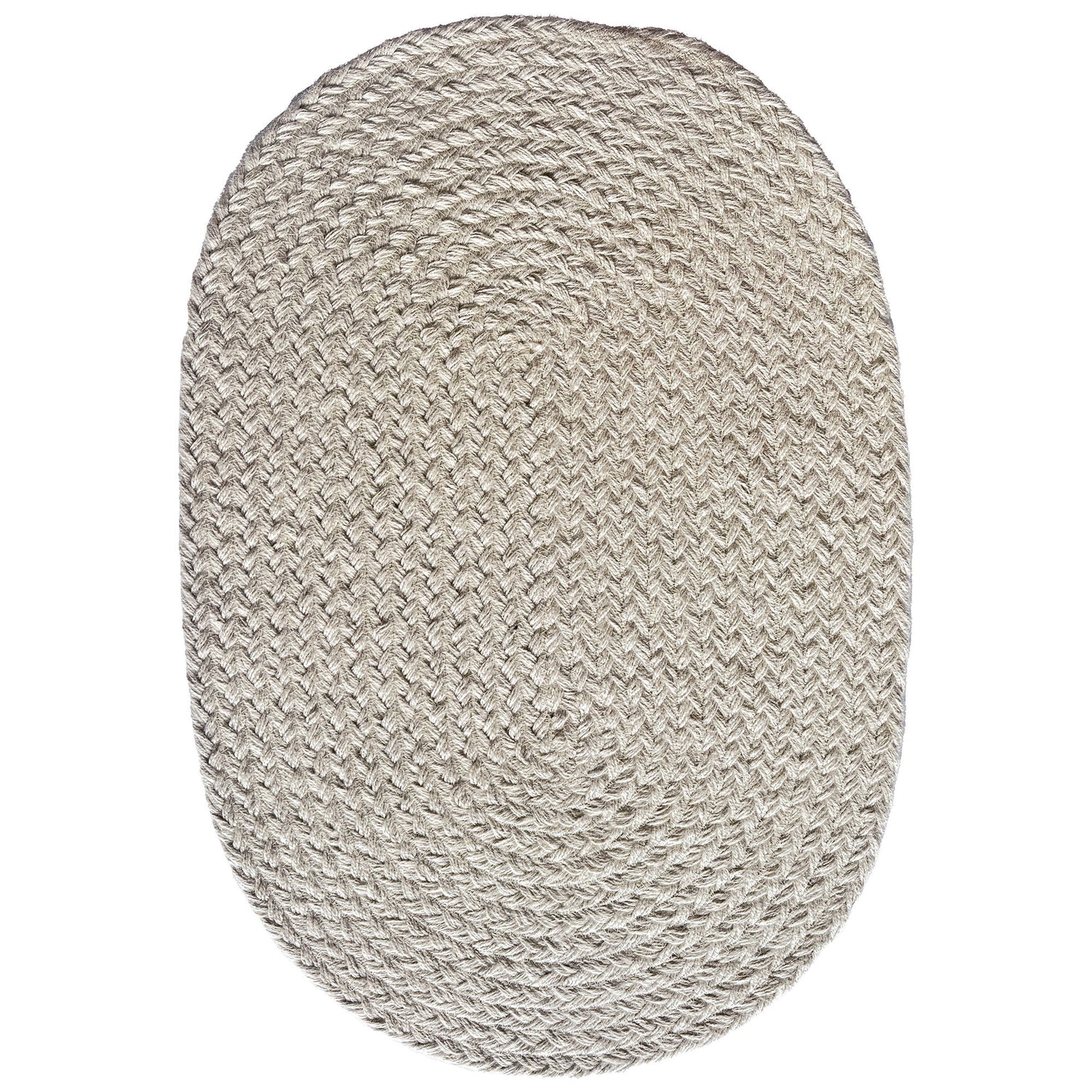 Terra Harvest - Oval Braided Rug - Bleached