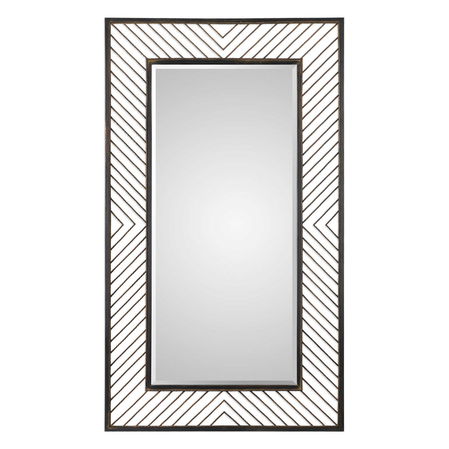 Karel - Chevron Mirror - Black