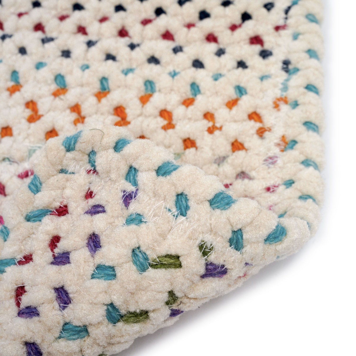 Dramatic Static - Braided Rug - Carnival