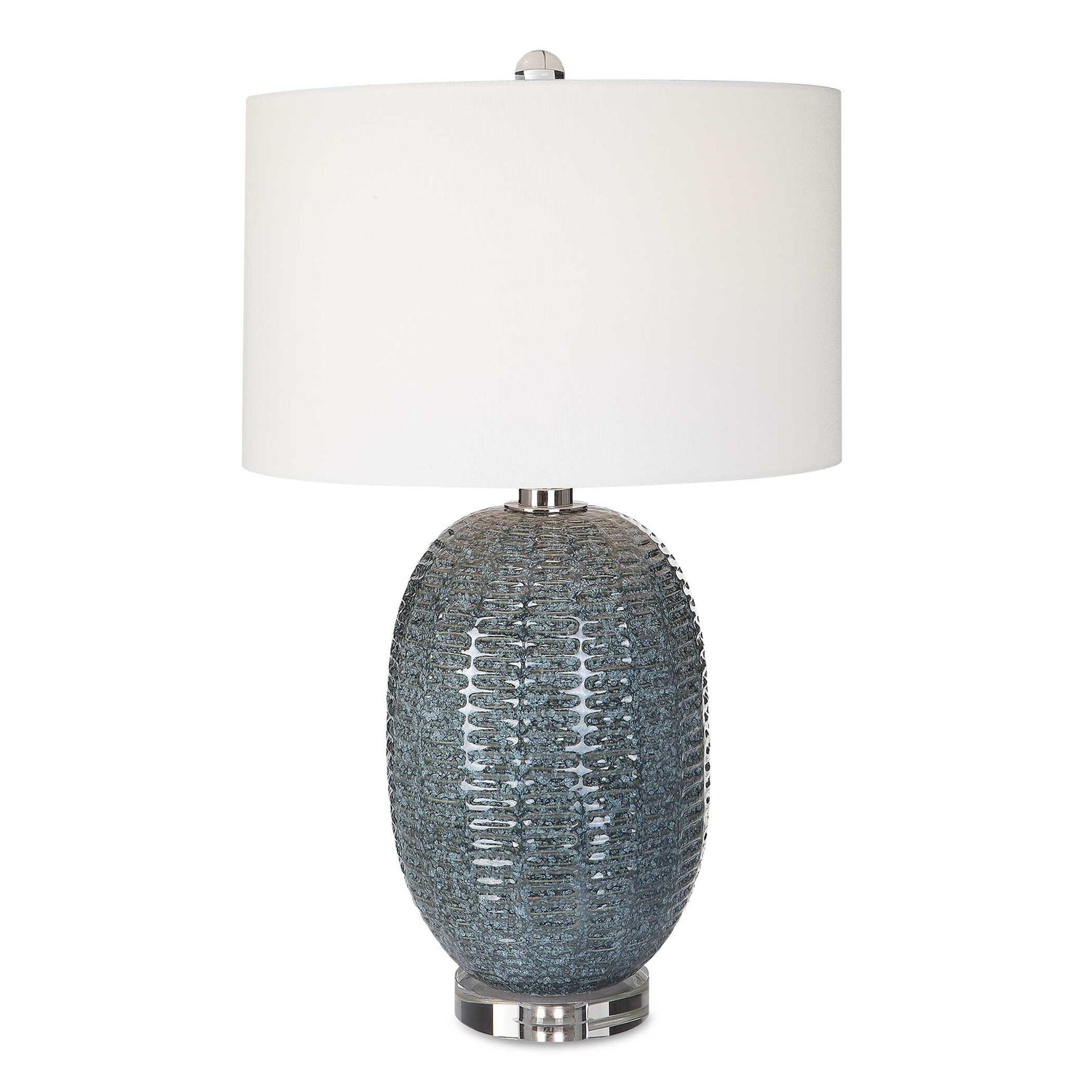 Caralina - Geometric Table Lamp - Gray