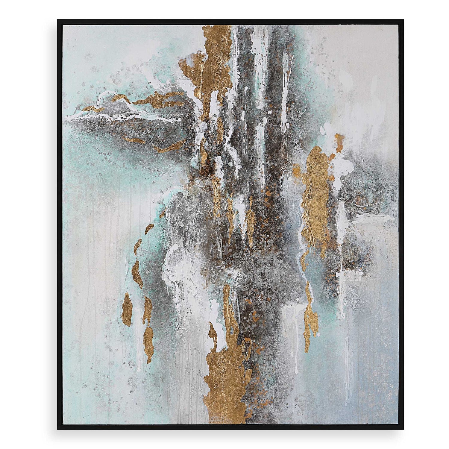 Mountain Mist - Hand Painted Canvas - Gray