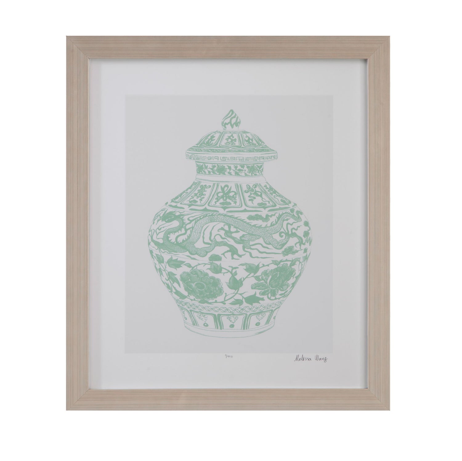 Mint Vases II Framed Print - Green
