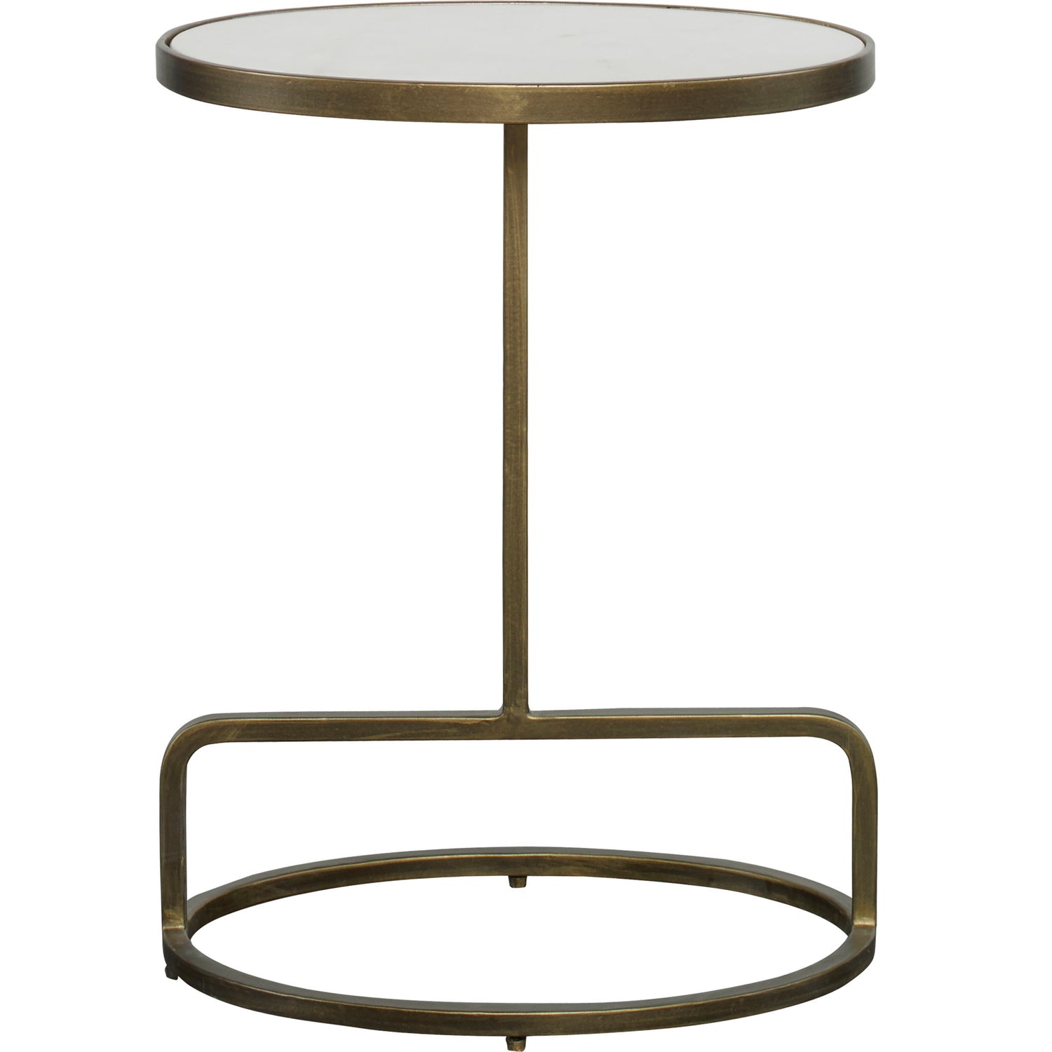 Jessenia - Marble Accent Table - White