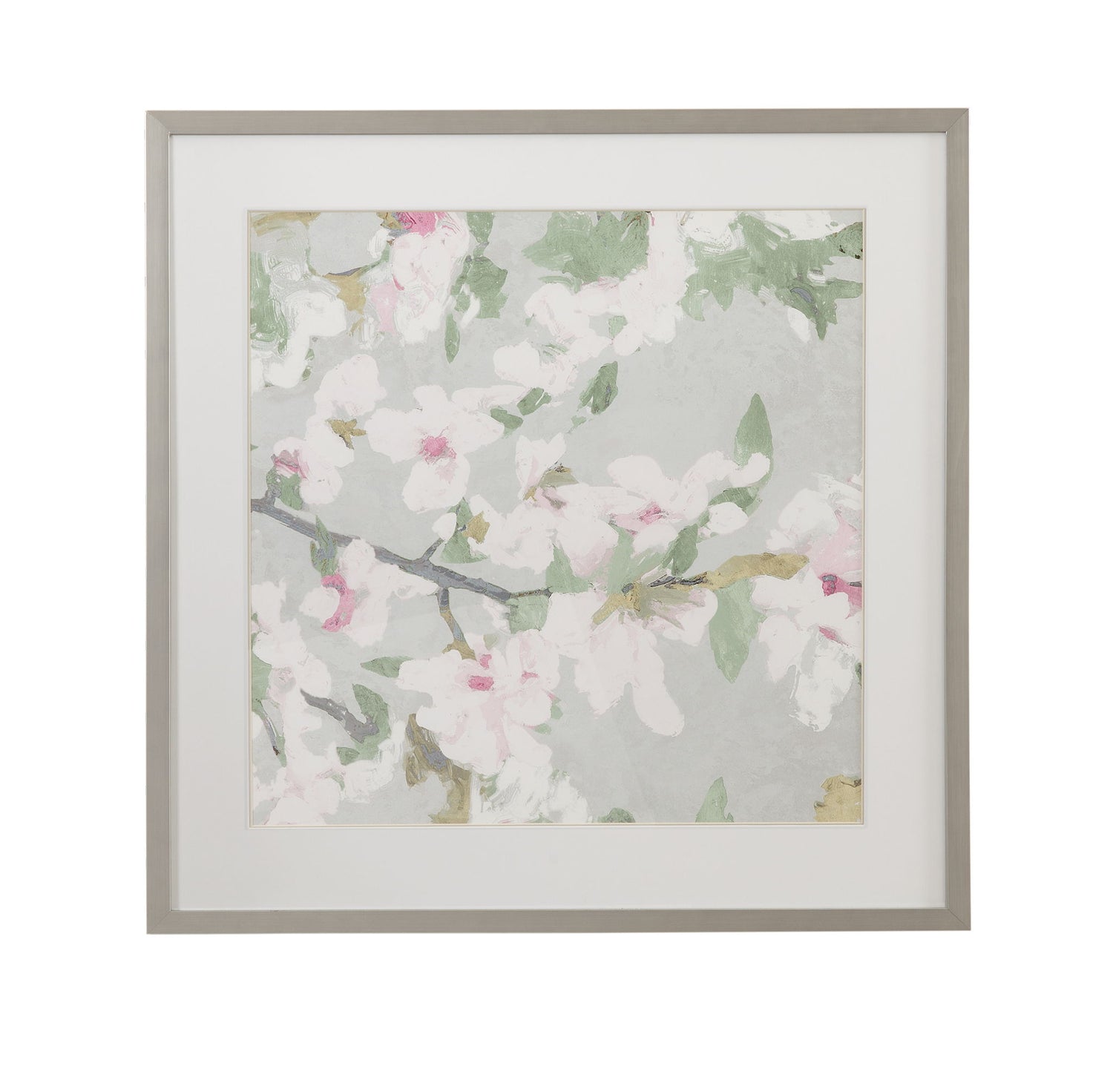 Rose Garden II Framed Print - Gray / Green