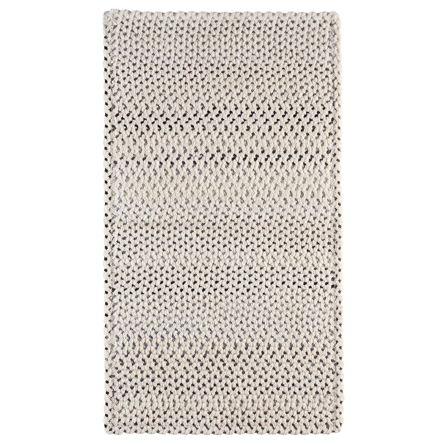 Dramatic Static - Braided Rug - Foggy Day
