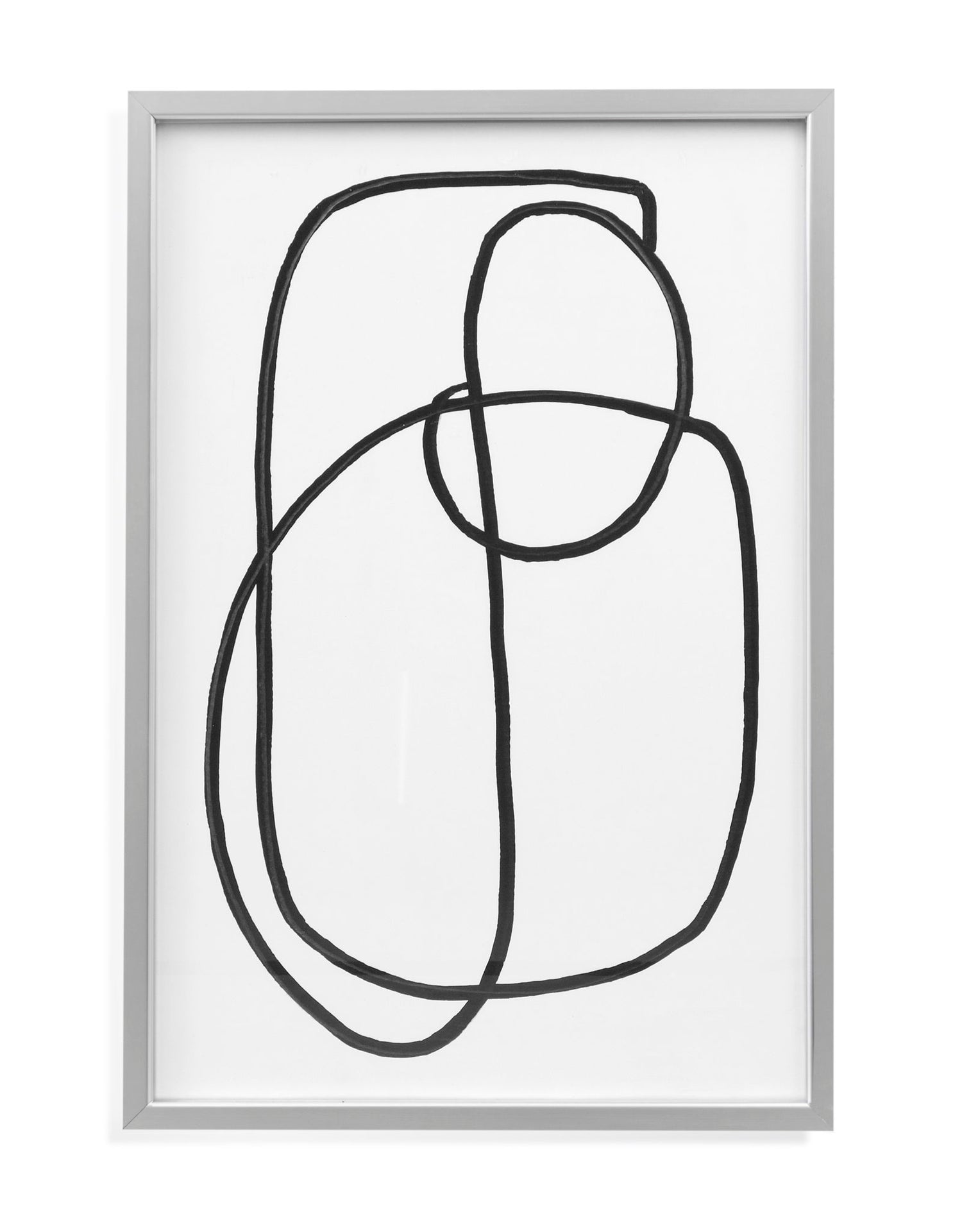 Form Study IV Framed Print - Pearl Silver