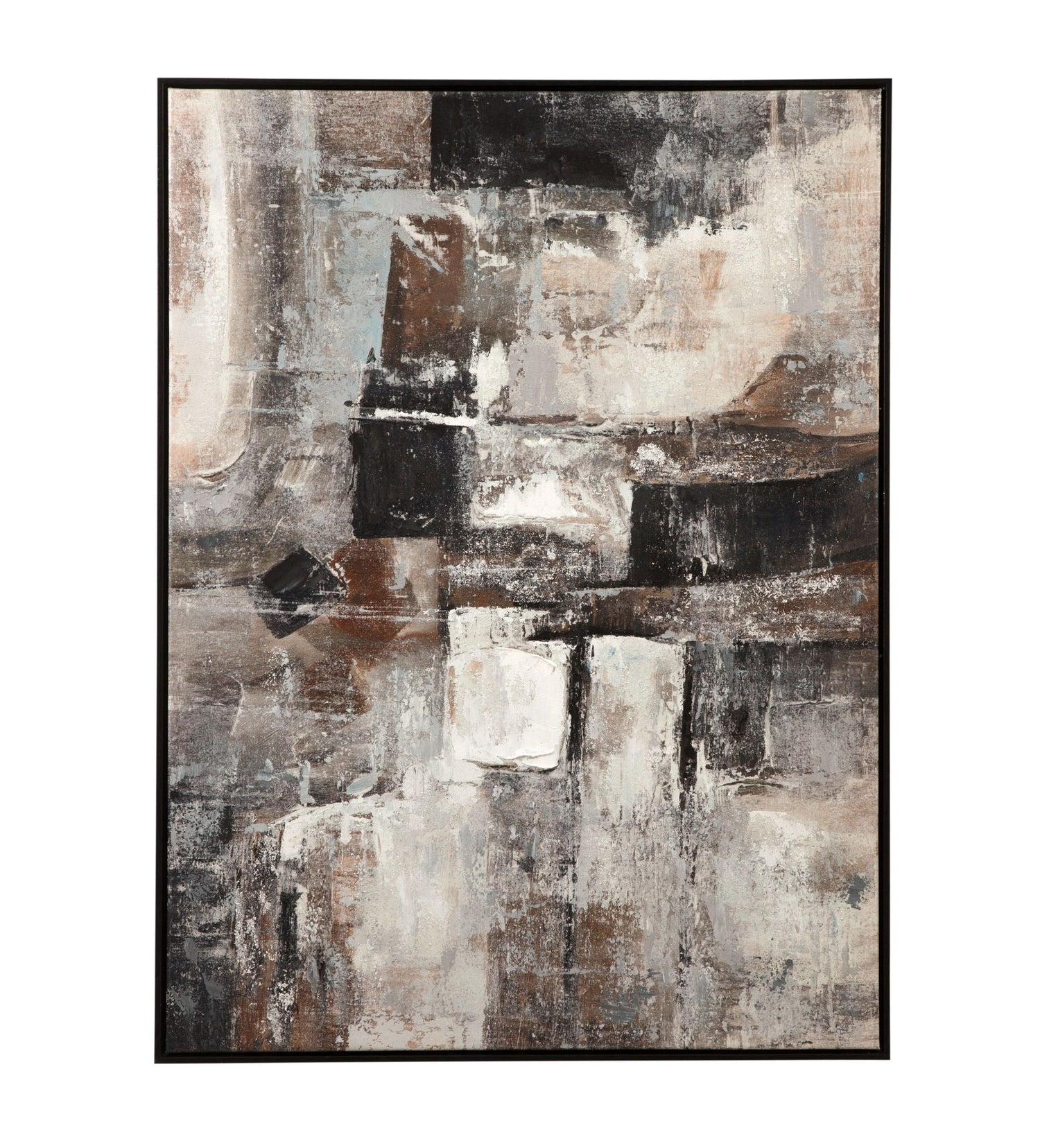 Aragona Framed Canvas - Gray / Black