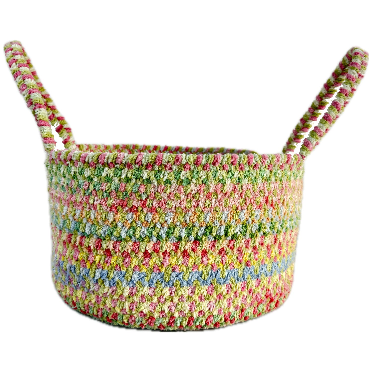 Happy Holidays-Easter - 12" Braided Basket - Grass