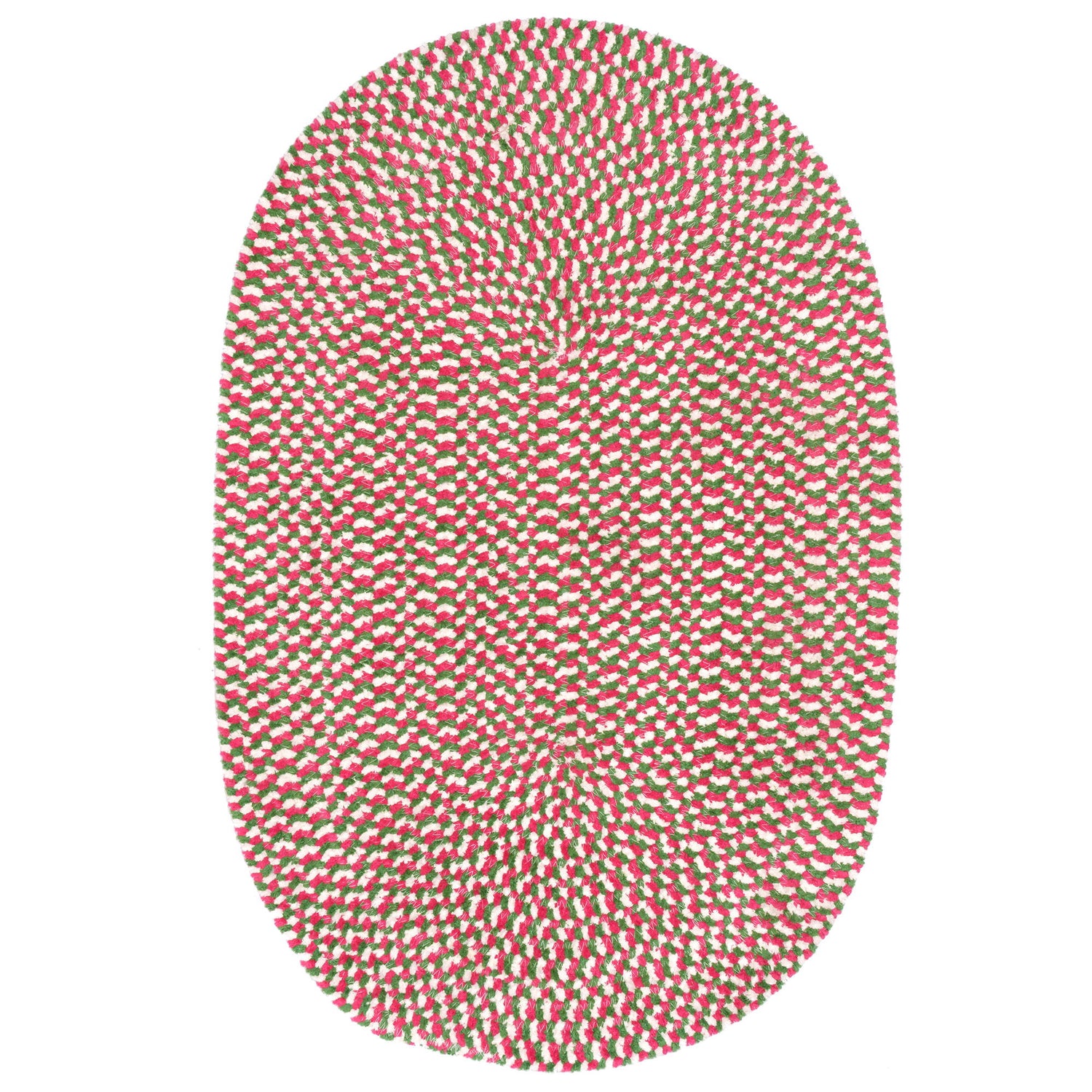 Happy Holidays-Christmas - Oval Braided Rug